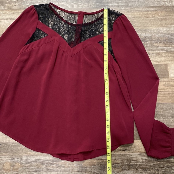 ASTR • Maroon + Lace Long Sleeve - Picture 7 of 7